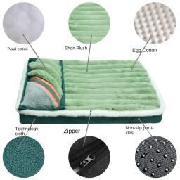 Cama anti-rasgo para cães e gatos, tapete de dormir, travesseiro canil, colchão mordida, piso quente, tamanho grande, inverno - Image 4