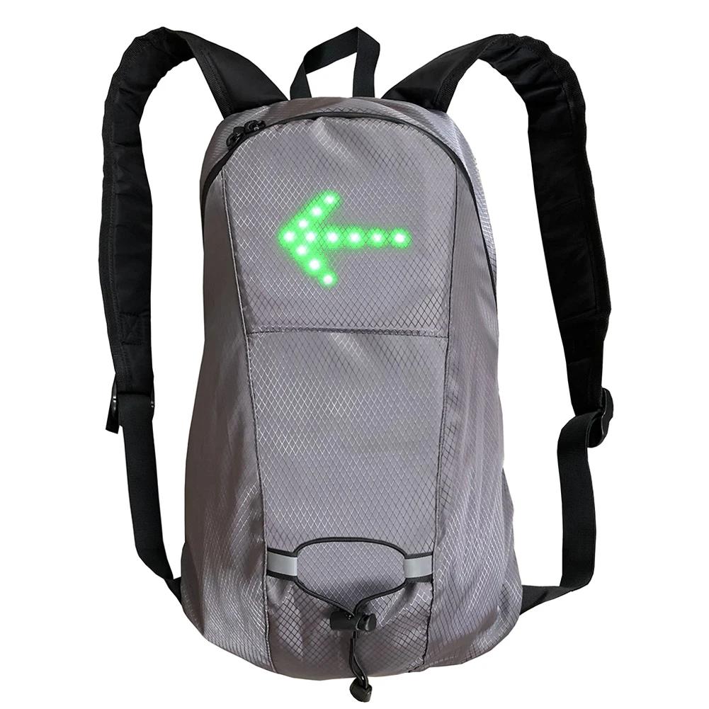 Mochila de bicicleta com LED Turn Signal Light, Ciclismo Bag, controle remoto sem fio, Escalada ao ar livre, Viagem Bagpack, 15L - Image 1