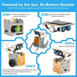 12 em 1 experimento científico robô solar brinquedo diy construção alimentado ferramenta de aprendizagem educação robôs kit de gadgets tecnológicos para criança - Image 6