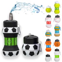 Garrafa de água portátil para crianças, Copos de acampamento, basquete, futebol, tênis, golfe, caneca escolar, esportes ao ar livre, portátil - Image 1