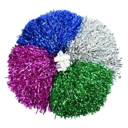 Torcida Pom Poms com Baton Handle, Pompons Torcida de Plástico Metálico, Team Spirit, Sport Dance, Kids and Adult, 1PC - Image 3