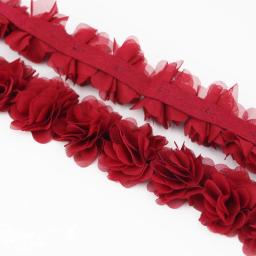 Decoração De Tecido De Renda De Chiffon, Fitas De Presente De Flor Artesanato, Base De Tecidos Não Tecidos, 1 m - Image 3