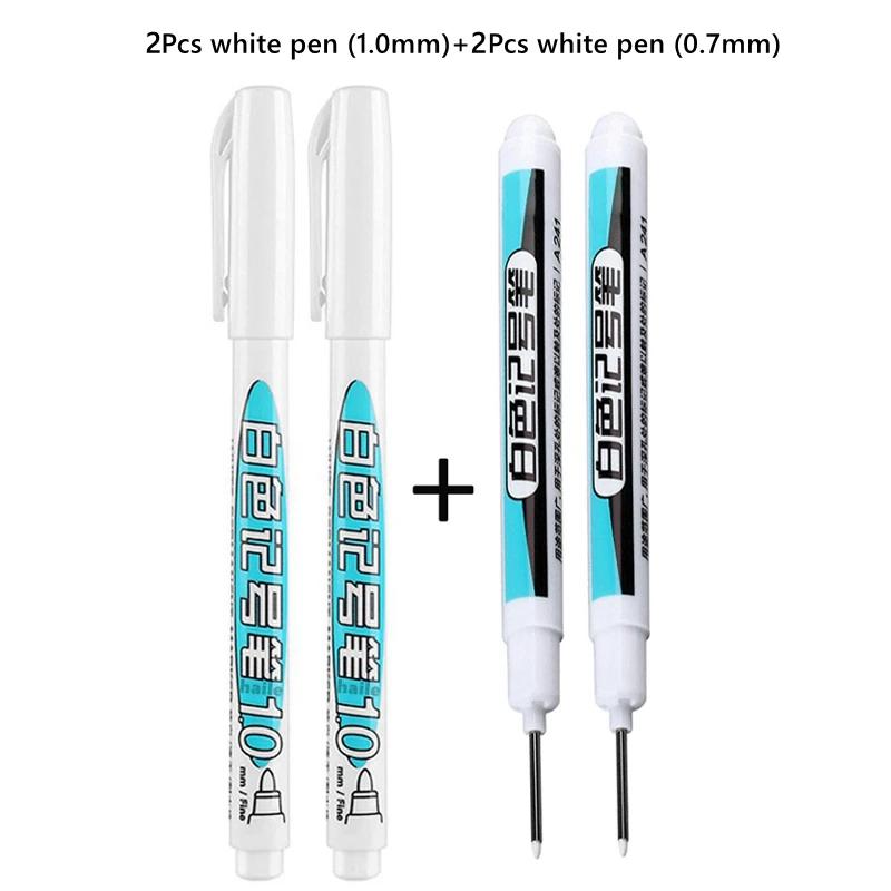 Impermeável permanente pintura marcador, canetas de metal DIY, escova de prata ouro branco, artesanato resina molde caneta, arte pintura suprimentos, 4-8pcs - Image 1