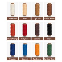 Wuta linha de artesanato de couro, 1 conjunto de 12 cores, linhas redondas enceradas, linha de costura manual de poliéster, alta qualidade, pulseira diy, cabo de trabalho - Image 6