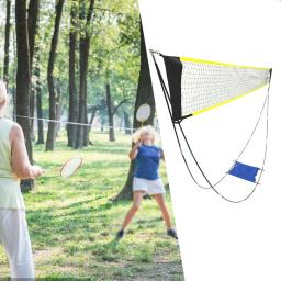 Rede portátil do badminton e do voleibol ajustada com saco do armazenamento, suporte, tênis, jogos, exercício, quintal, praia, exterior - Image 3