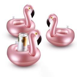 Titular de bebidas infláveis, Flamingo Coaster, Summer Swimming Pool Party Supplies, Hawaii Beach, Birthday Party Decorações, 3 pcs, 12 pcs - Image 1