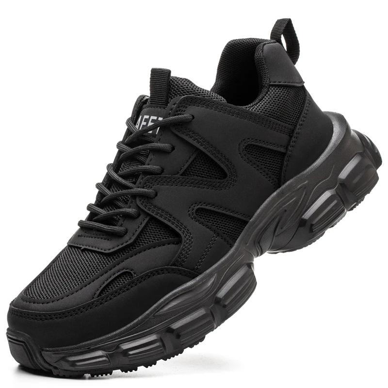 Novos sapatos de segurança femininos anti-esmagamento anti-punctura sapatos de trabalho respirável leve tênis de trabalho indestrutíveis sapatos femininos botas - Image 1