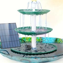 Fonte solar destacável para jardim, Bomba solar, Alimentadores de pássaros ao ar livre, Banho do pássaro, Recursos da água, DIY, 3.5W - Image 1