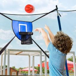 Mini Trampolim Basketball Hoop para Crianças e Crianças, Fácil de Instalar, Treinamento Sturdy com 4 Basketballs - Image 1
