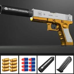 Arma de brinquedo bala macia para meninos e meninas, espuma dardos, Shell ejeção, Desert Eagle, Airsoft pistola, jogos ao ar livre - Image 3