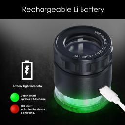 Diamante Jóias Lupa Magnifier, Destacável Multi-Function Scale, 6 LED Light, Metal Body, Relojoaria Ferramenta, Recarregável, 10X - Image 6