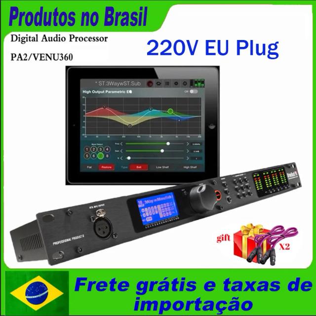 Sistema Profissional de Gestão de Áudio: Altifalante, Equipamento DJ Efeitos, Processador Digital PA2 DSP com 2 em 6 Saídas DriveRack