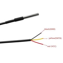 1-10 pces ds18b20 aço inoxidável à prova ds18b20 água 1m 3m 5m rosca sonda de temperatura sensor de temperatura 18b20 cabo para arduino - Image 4