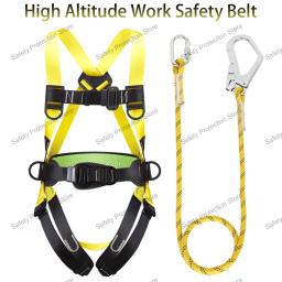 High Altitude Work Safety Harness, Cinto De Segurança De Corpo Inteiro, Escalada Ao Ar Livre, Equipamento De Proteção De Construção, Corda, 5 Pontos - Image 1