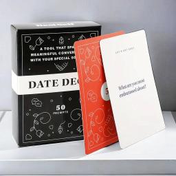 Baralho de data emocionante para casais, 50 peças, festa de intimidade, entretenimento engraçado romântico, beber cartas de jogo de tabuleiro significativas, presente noturno - Image 3