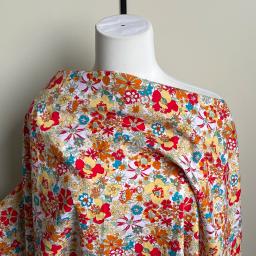 Meadow Song Tecido Floral para Costura de Pano, 100% Algodão, 40S Como, Liberdade, Impressão Digital, Vestidos, Saia, Kids Designer, 140x50cm - Image 4