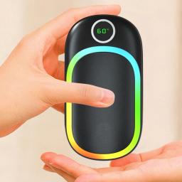 USB recarregável bolso mão aquecedores, aquecedor de acampamento ao ar livre, aquecedores elétricos mão, Power Bank, 10000mAh - Image 5
