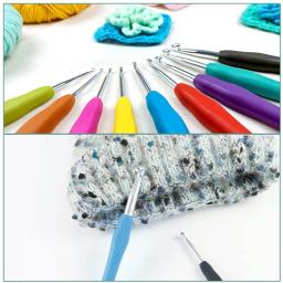 KRABALL-Knit Crochet Hook Kit, Agulhas Conjunto com Saco, Aço Olho Grande Agulha Blunt, Marcadores, DIY Mão Acessórios De Costura - Image 3