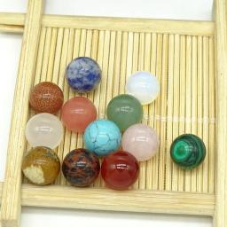 20 Pçs/Set Pedras Minerais Naturais Esfera de Cristal Tiger Eye Ágatas Bola Beads No Buraco Beads para DIY Cristal Cura Fazer Jóias - Image 1