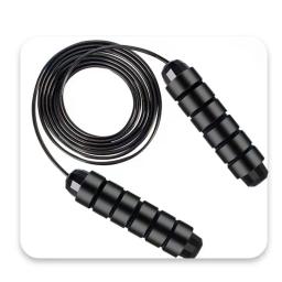 Corda de pular de aço inoxidável ajustável com alça de espuma ergonômica - Estrutura durável de PVC e aço para academia, fitness ao ar livre, treinamento cardiopulmonar e treinamento de força - vermelho/azul/preto, equipamento de fitness doméstico |   Design de alça ergonômica |     Corda de aço inoxidável, acessórios de ginástica - Image 6