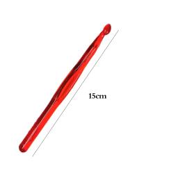 Agulhas de tricô plásticas para iniciantes, ganchos coloridos de crochê, cabeça ergonômica do gancho, 3-12mm, 9pcs - Image 2
