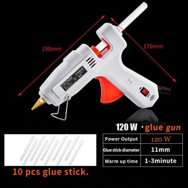 Pistola de Cola Quente Elétrica com 10 Bastões de Cola - Ferramenta Ideal para Reparo e Artesanato