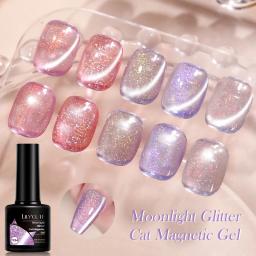 Lilycute Magnetic Gel Esmalte, Porcelana, Branco, Gato, Super Brilhante, Prata, Luar, Longa Duração, Soak Off, Verniz em Gel, 7ml - Image 6