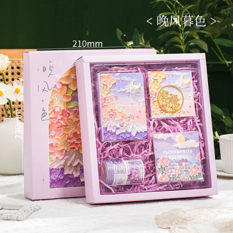 Pintura A Óleo Estilo Scrapbooking Set, Scrapbooking Suprimentos, Caixa De Presente Adesivo, Caderno Decoração Papel - Image 1