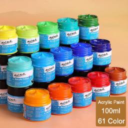 100ml acrílico pintura garrafa conjunto adequado cavas, madeira, rocha, pintura, arte cerâmica desenho suprimentos 61 cores - Image 1