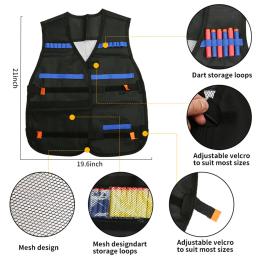 NOVO Kids Tactical Vest Suit Kit Set para Nerf N-Strike Elite Series Outdoor Game Kids Tactical Vest Holder Kit Acessórios Brinquedos - Image 4