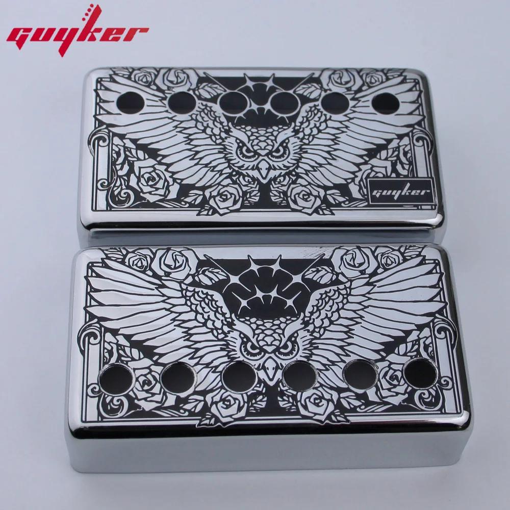 Capas de captador de guitarra Humbucker, Material Cupronickel, Eagle Surface para LP, Peças de guitarra, 50mm, 52mm, 1 conjunto - Image 1
