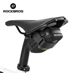 Rockbros mini saco de selim de bicicleta portátil mtb saco de armazenamento de bicicleta de estrada cauda compacto universal para todos os assentos saco de ciclismo - Image 2