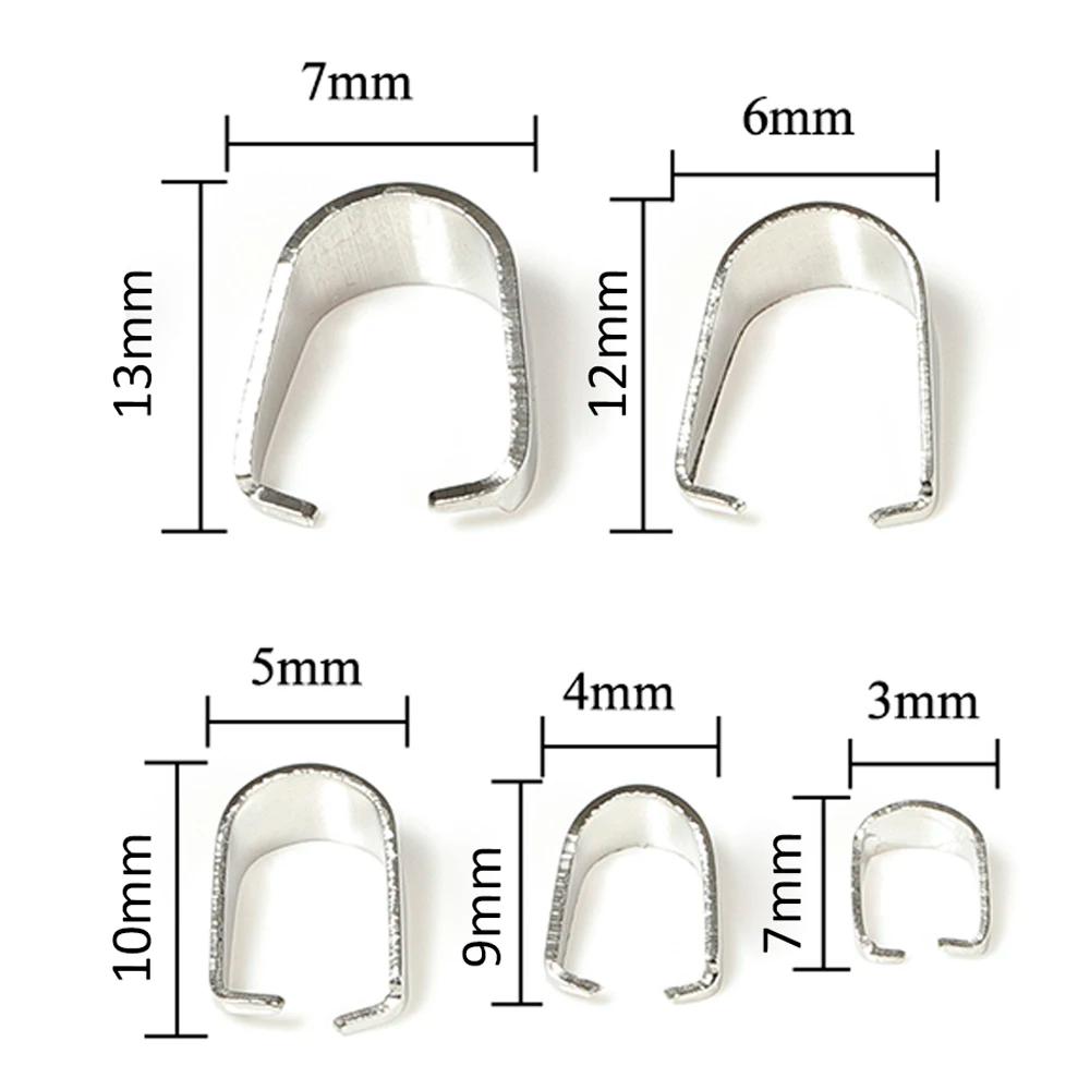 Aço inoxidável Pendant Clip Connector, Pinch Bail Fecho, DIY Fazer Jóias, Cor do Ouro, Achados Acessórios, Em Massa, 50Pcs - Image 1