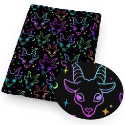 Halloween Poliéster Algodão Tecido, Costura Quilting Tecidos, Material Bordado, DIY Handmade Cortina, Star Bat Cat Tecido, 50x145cm - Image 6