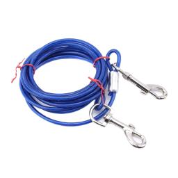 Outdoor Pet Leash Com Pilha Fixa, Estaca De Parafuso De Metal, Camping, Jardim, Fio De Aço Chão, Cães Leads Set, 3m - Image 3