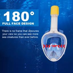 Máscara de snorkel facial completa para adultos, visão ampla, anti-nevoeiro, anti-vazamento, óculos, óculos, equipamento de piscina, mergulho, mergulho, natação - Image 2