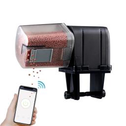 O tempo automático do alimentador do alimento do tanque de peixes do aquário/wifi controle remoto inteligente sem fio dispensador do tanque de peixes - Image 1