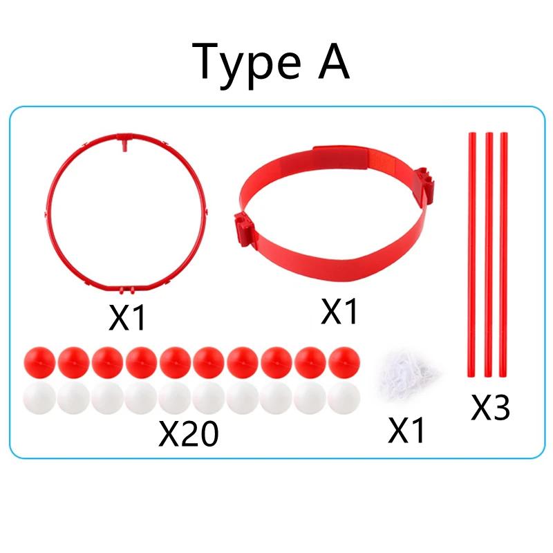 Cabeça Hoop Basquete Ajustável Cesta Net 20pcs Bola para Crianças Adultos Festa Jogo ao ar livre Atividade Jogando Brinquedos Jogo - Image 1