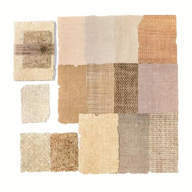 Série Luz e Sombra: 28 Folhas de Papel para Artesanato e Decoração Vintage com Manchas de Café DIY