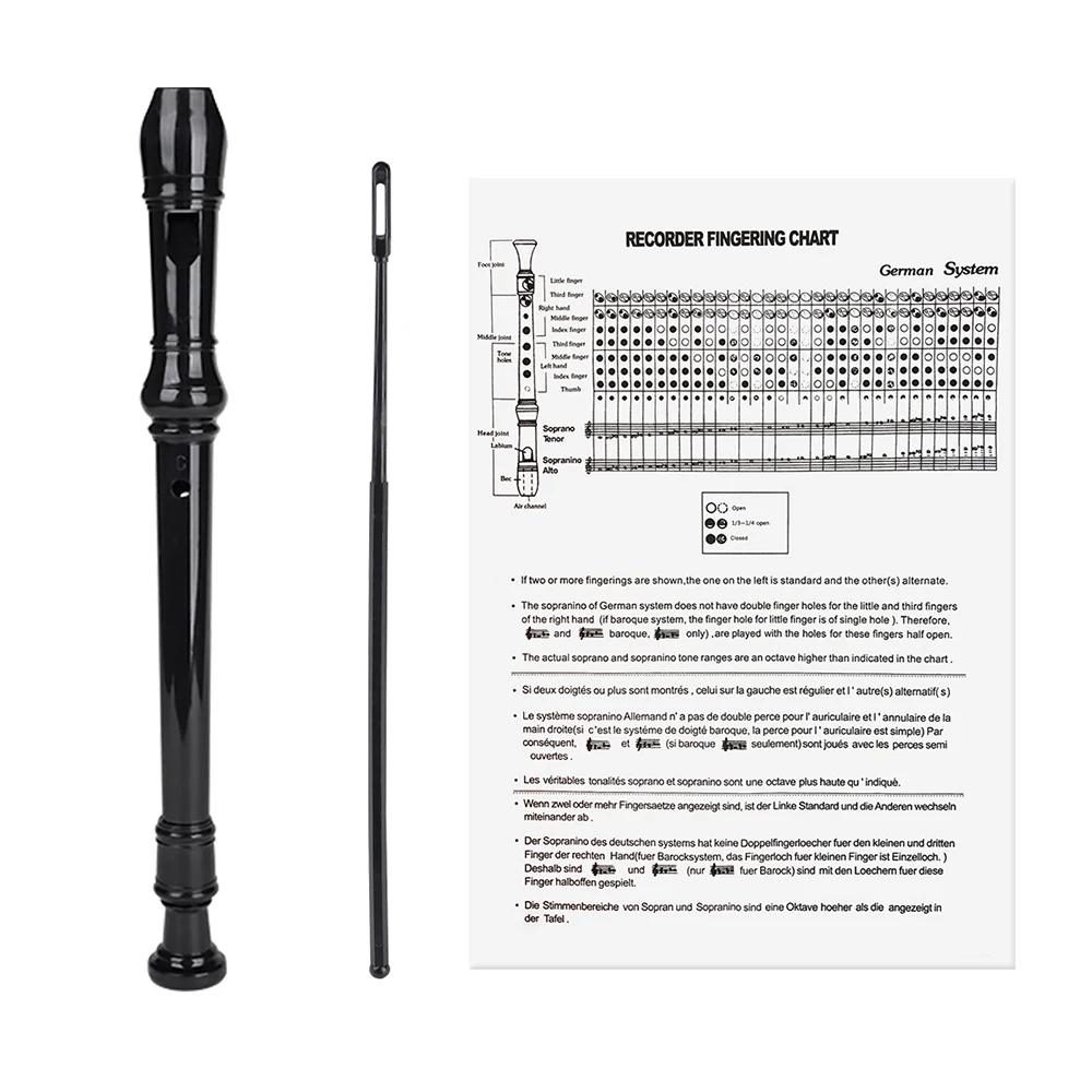 Flauta Plástica Longa para Iniciante, 8 Buracos, Chave G, Instrumento Musical, Gravador, Instrumentos de Sopros, Presentes Infantis, Vara De Limpeza - Image 1