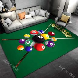 Tapete impresso com tema de bolas de bilhar 3d hd, sala de estar, quarto, escritório, quarto infantil, durável, antiderrapante, lavável à máquina - Image 1