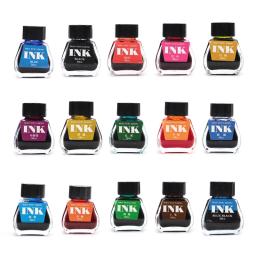 2022 novo colorido dip caneta garrafa de tinta tinta caneta fonte 15 cores caligrafia caneta disponível para estudantes escrita arte caligrafia - Image 1