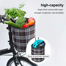 Cesta Frontal De Bicicleta Dobrável, Pano Pendurado, Ciclismo, Bicicleta De Estrada, Acessórios De Bicicleta - Image 3