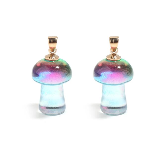 Contas de Vidro Coloridas para Jóias DIY: Pingentes Lampwork, Colares e Pulseiras - Lote com 2 Peças de 22x16mm