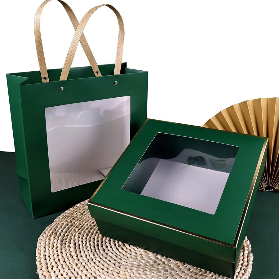 Caixa de Presente com Saco De Presente, Caixa De Embalagem, Presentes De Casamento, DIY Dia Dos Namorados e Ano Novo, Caixa De Presente De Natal - Image 1