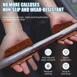 Luvas de treinamento de levantamento de peso para mulheres e homens, proteção palma, pesos pull-up, esportes fitness, aperto masculino - Image 2