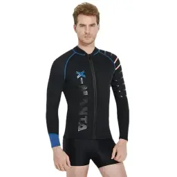 Traje de manga comprida de neoprene masculino, jaquetas de mergulho, mantem terno quente, 3mm, inverno - Image 2