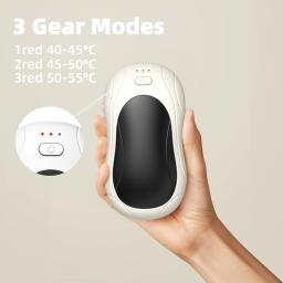 Aquecedores de mão magnéticos recarregáveis, 2 pacotes, aquecimento de 3 configurações, aquecedor de bolso elétrico portátil, presentes exclusivos quentes para mulheres, presente masculino - Image 2