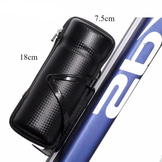 Saco de Armazenamento Portátil para Bicicleta com Multi-Compartimentos em Carbono e Casca Dura para Ferramentas e Acessórios