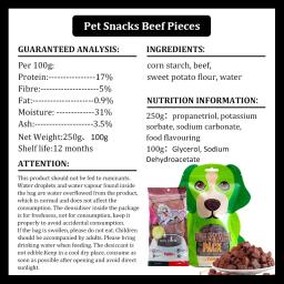 Dog Snacks Beef Partículas Atraentes e Digerentes, Nutritious Delicious, Chewy Training, Recompensas para cachorros adultos, Pet Food Snacks - Image 6